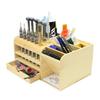 Wooden Multifunctional Storage Box Screwdriver Tweezers Multi Compartments Desktop Stationary Small Pens Markers Brushes Tools