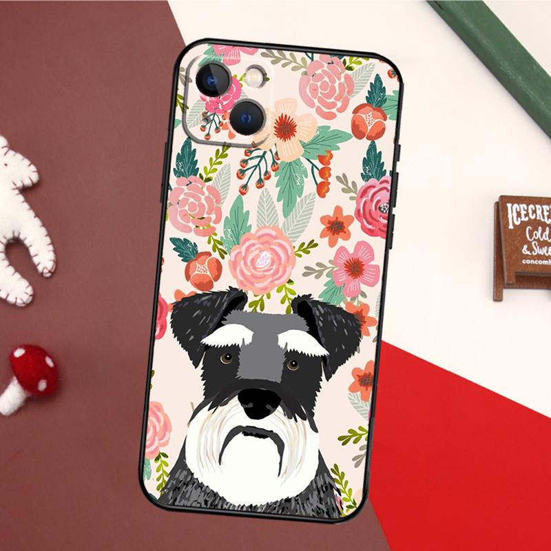 Schnauzer Puppy Dog Case For iPhone 13 Pro Max 16 15 11 12 14 17 Pro Max mini 15 16 Plus 16e 17 Air Back Cover