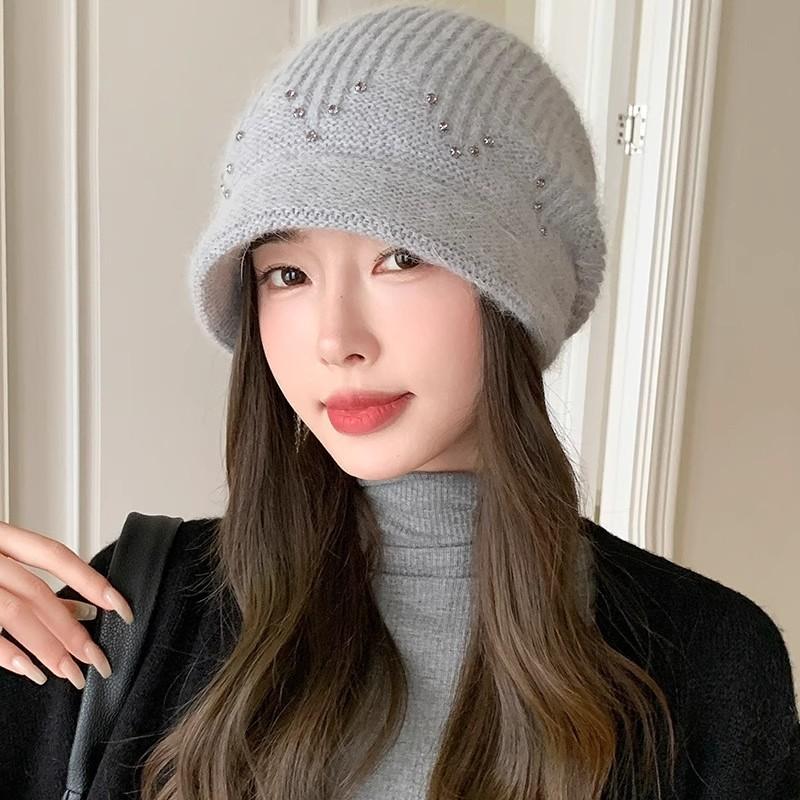 Autumn and winter hats men's and women's fashion bag head stacking hat warm confinement hat single-layer pullover hat knitted wool