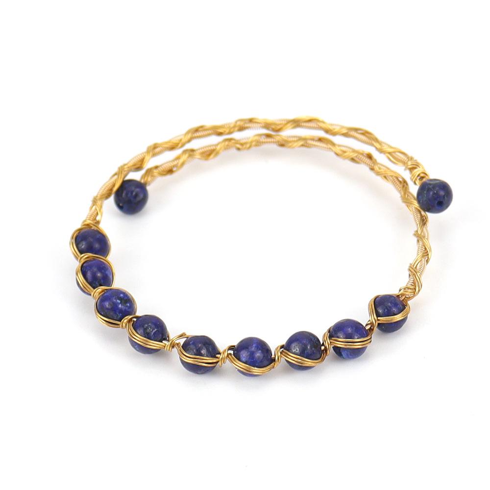 Winding Multi-Colored Agate Bead Crystal Bead Amethyst Opening Simple Bracelet Bracelet Adjustable B47