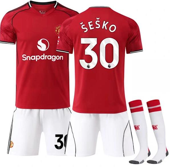 2526 New Man L Red Devils home court No. 17 Ganacho 8B fee football jersey set jersey M United red foreign trade