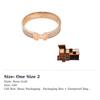 HERMES Clic H Bangles Women's Rose Gold H700001FO19