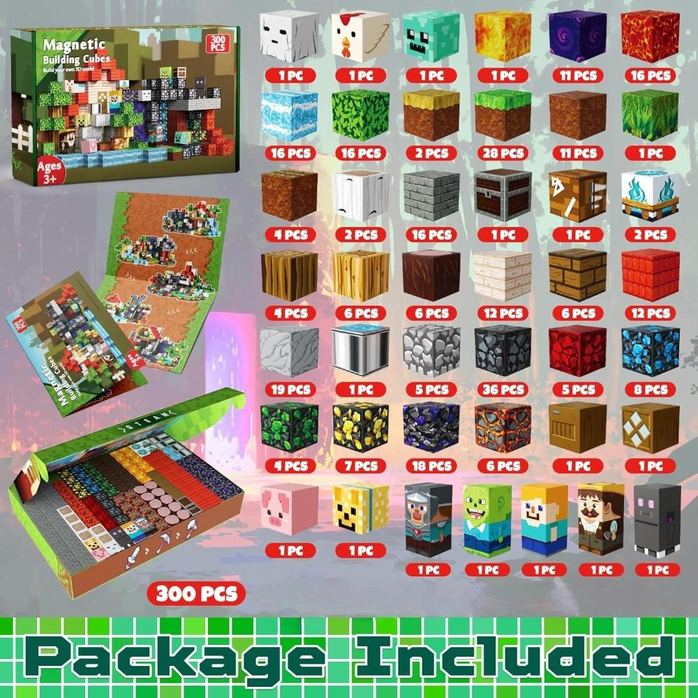 Non-Toxic Jungle World Famous Scene Magnetic Building Blocks Set Creative Sensory Model Stem Toys Diy Educational Gift For Kids