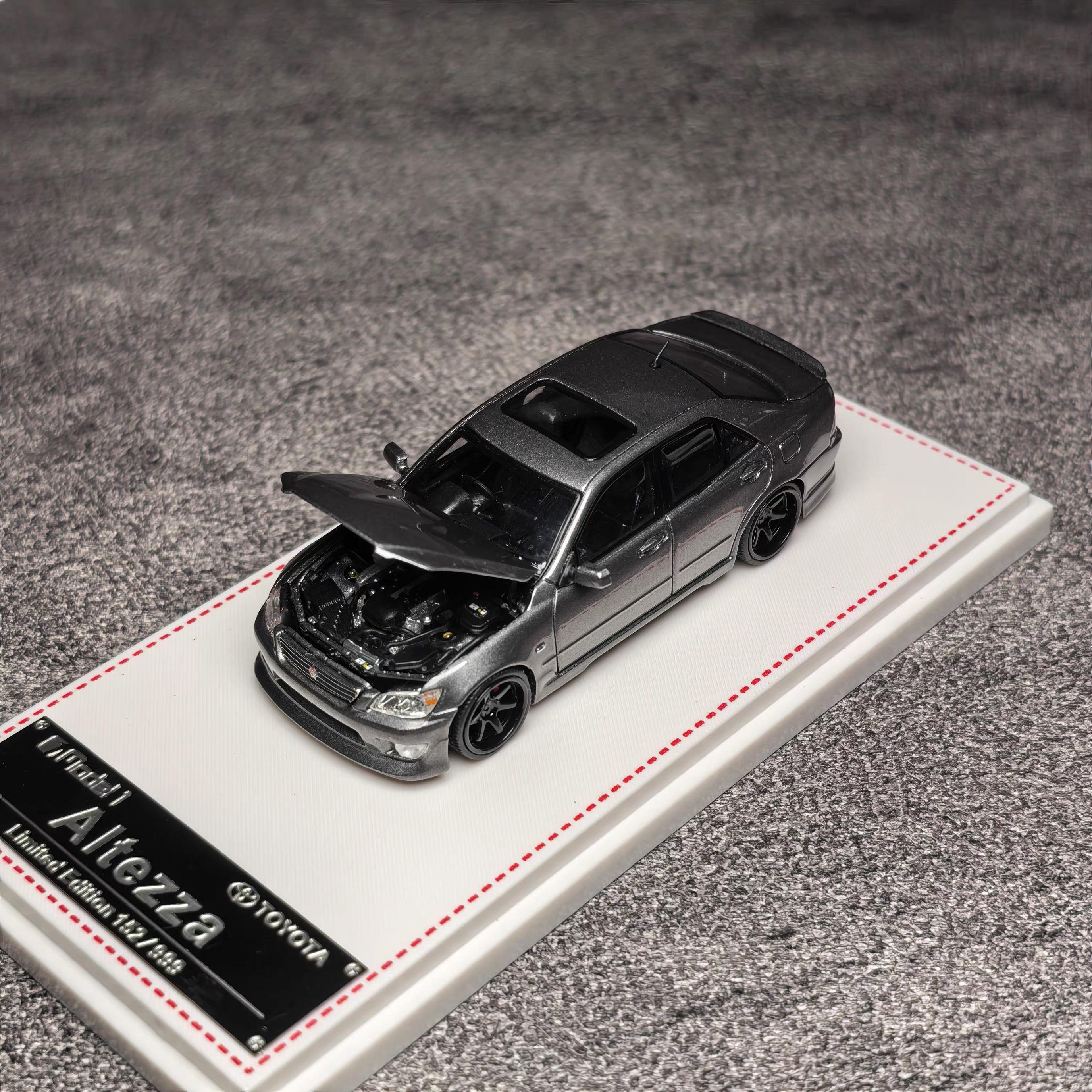 

In stock new models FH × Model ONE 1 1:64 Toyota Altezza RS200 SXE10 Diecast Model Car Collectible Gift серый