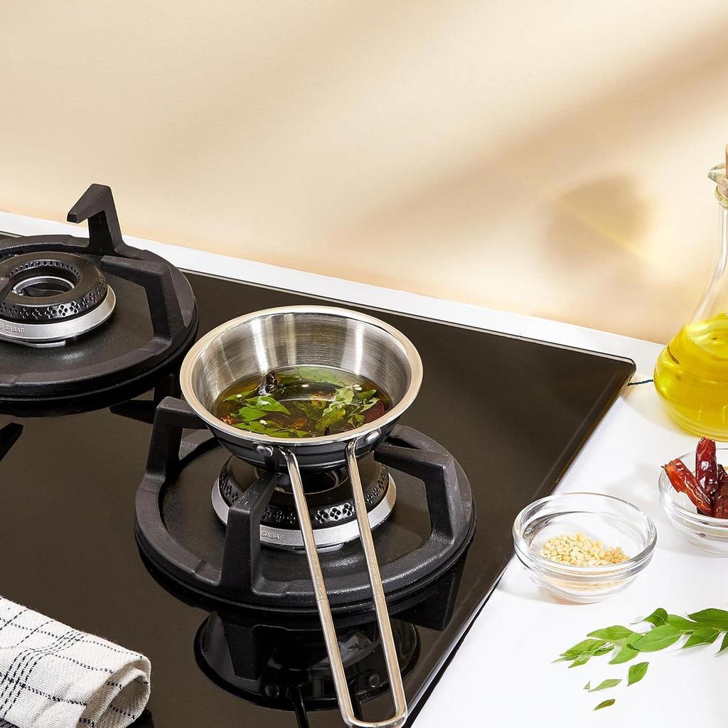 Ergonomic Cool Touch Handle | Three-Layer Durable Construction | Gas Stove & Induction Compatible | Silver | 350 ML