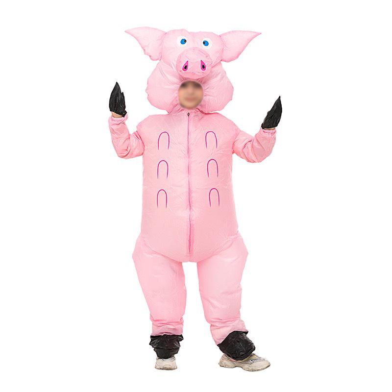 Pink Pig Inflatable Costume Jumpsuit for Party & Performance