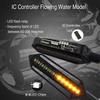 Universal Motorcycle Turn Signals LED Light 12V 10mm Flowing Water 24LED Blinker Light with Built-in Relay Flashing Indicator