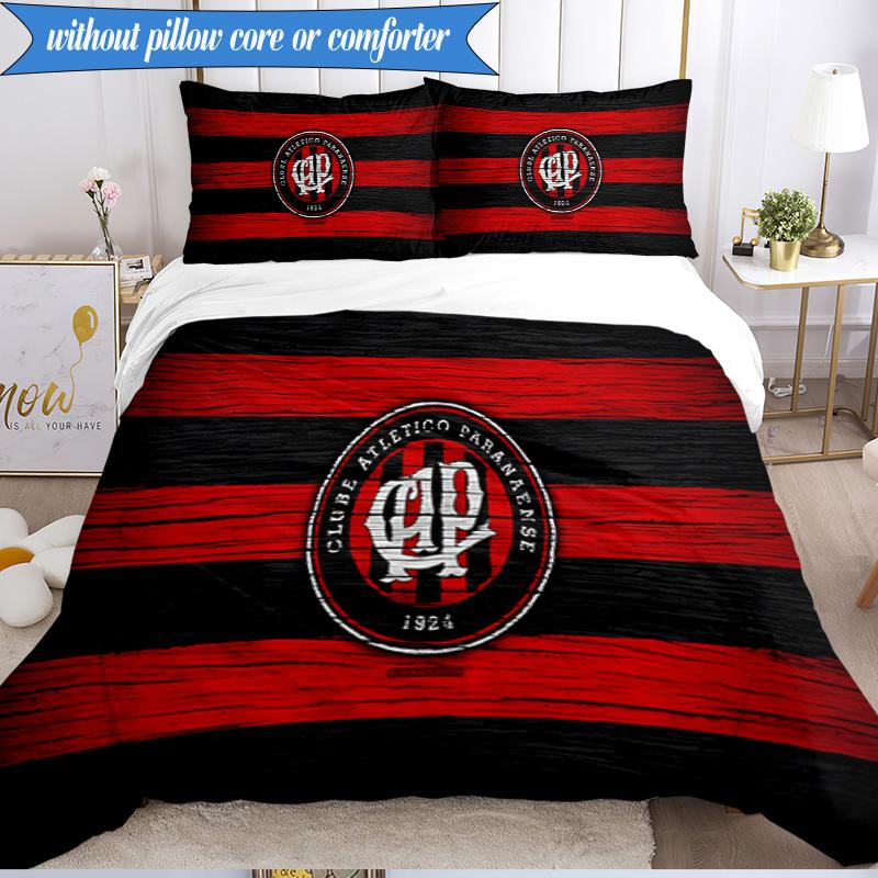 3PCS Athletico Football Club Printed Soft Bedding Set,Including 1pc Duvet Cover And 2pcs Pillowcases Perfect for Bedroom, Dormitory, Fan Gift
