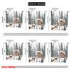 2pcs 2D Flat Printing Merry Christmas Curtains Winter Forest and Deer Christmas Digital Printed Polyester Drapes Spring Perfect