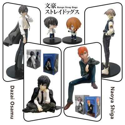 Q Versie Bungo Stray Dogs Dazai Osamu Chuuya Nakahara Figuur PVC Model Japanse Cartoon Figuurtjes Decor Collectie Speelgoed Cadeau