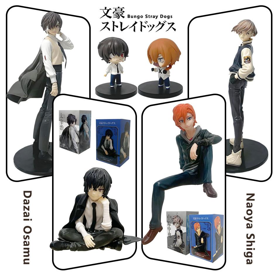 Q Version Bungo Stray Dogs Dazai Osamu Chuuya Nakahara Figure PVC Model Japanese Cartoon Figurines Decor Collection Toy Gift