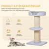 Cat Tree 91 cm Cat Tower with Sisal Posts, Platform, Cushion Multi-Level Cat Scratching Tree, Climbing Tree, for Medium-Sized Cats, Light Blue
