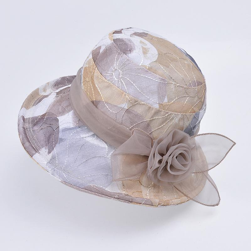 8440 summer hat female mother sunscreen basin hat outdoor breathable sunshade sunscreen hat fashion versatile bucket hat tide