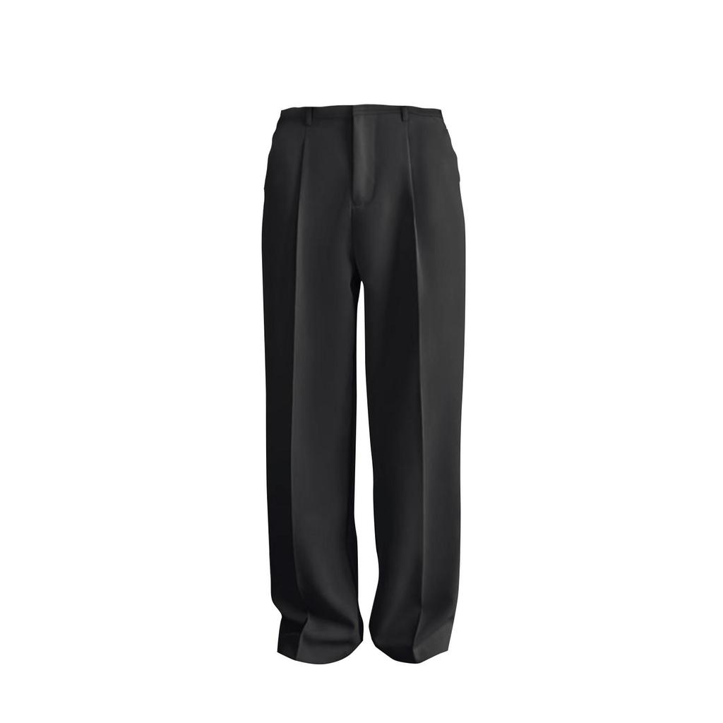 Pantalones de negocios casuales de color sólido holgados y rectos para hombre Pantalones casuales para hombre