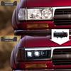 LED Projector Headlight Assembly with Flowing Turn Signals for 1990-2002 Toyota Land Cruiser LC80