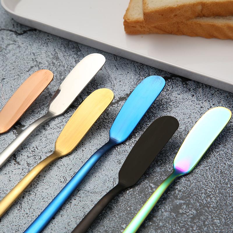304 stainless steel butter knife Korean long handle jam butter spatula western tableware cream piping knife
