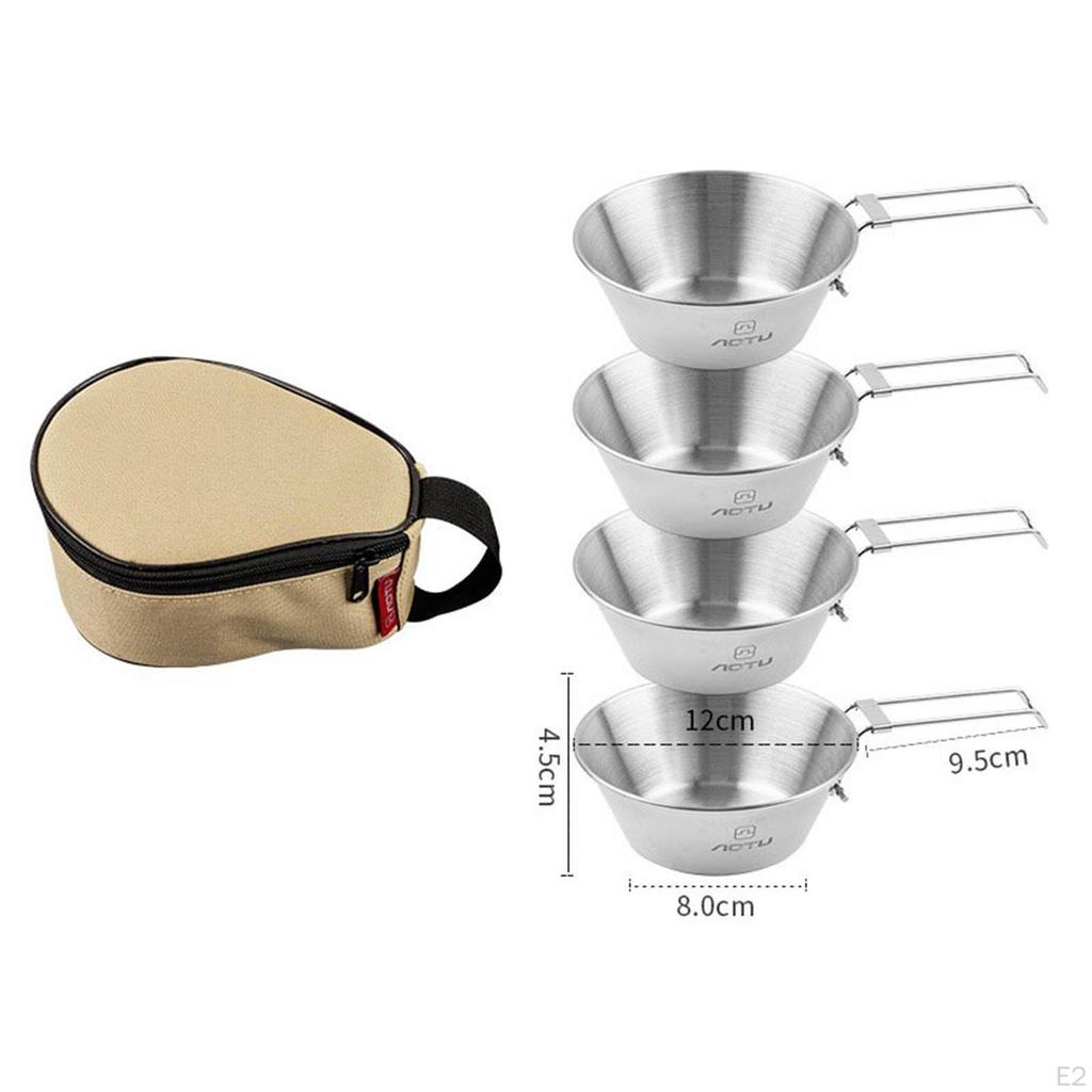 Lightweight Camping Bowl Outdoor Dinnerware Cooking Storage Bag for Barbecue Travel Hiking