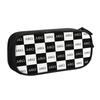 Alpha Phi Omega Checkered Plaid Pencil Case for Boys Girls Large Capacity APO Coeducational Fraternity Pen Bag Box Stationery