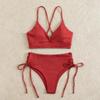 2025 European American Lace-up Bikini: High-End Women's Split Swimsuit, Sexy and Stylish Swimwear.