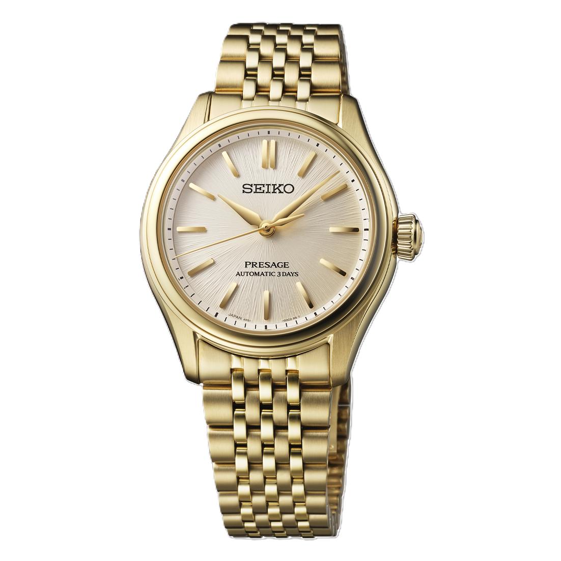 

Seiko Presage Classic Series Автоматические 36 мм Сапфировые Часы из Нержавеющей Стали SPB524J1 золотой