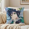 Popular Genshin Impact Venti Pillow Cushion Cover Pillowcase Anti-Dustmite Living Room Sofa Decor Cushion Room
