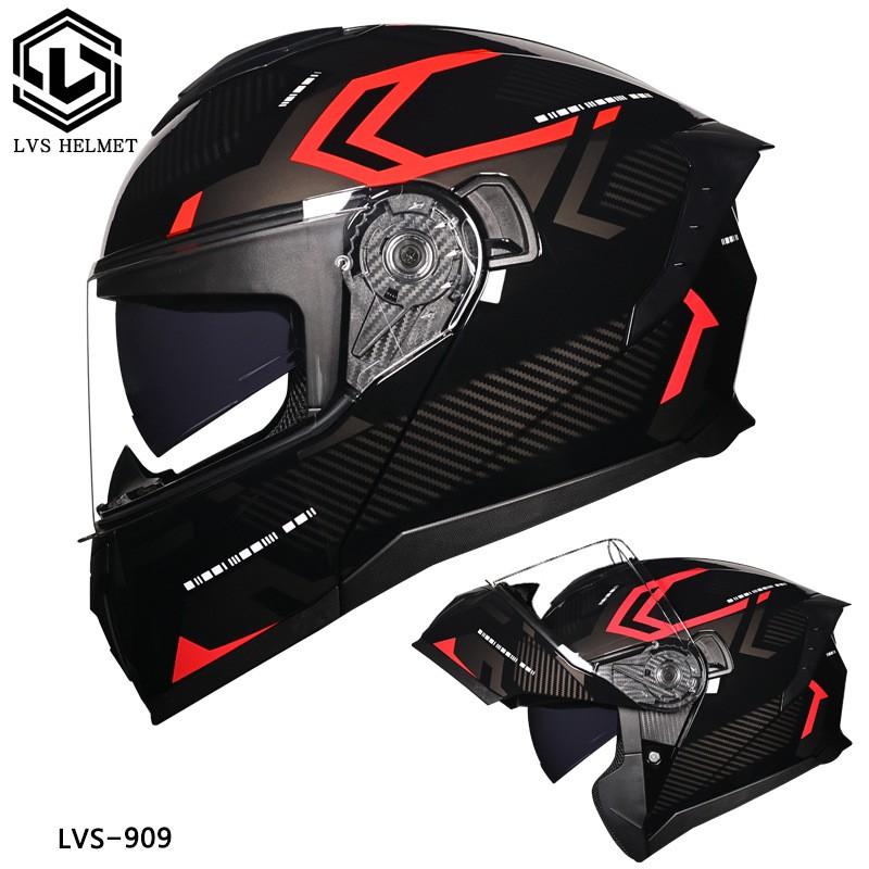 DOT ECE Certified Full Face Motorcycle Helmet Men Women Flip-Up Design ABS Shell All Season Use