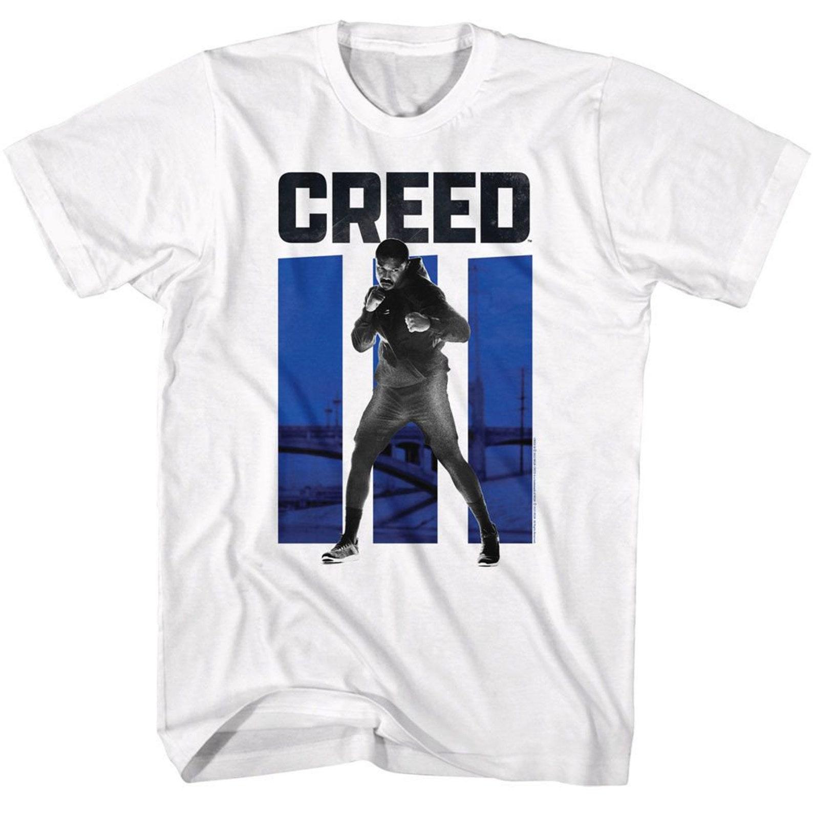 Rocky Creed 3 Blue Bars White T-Shirt S