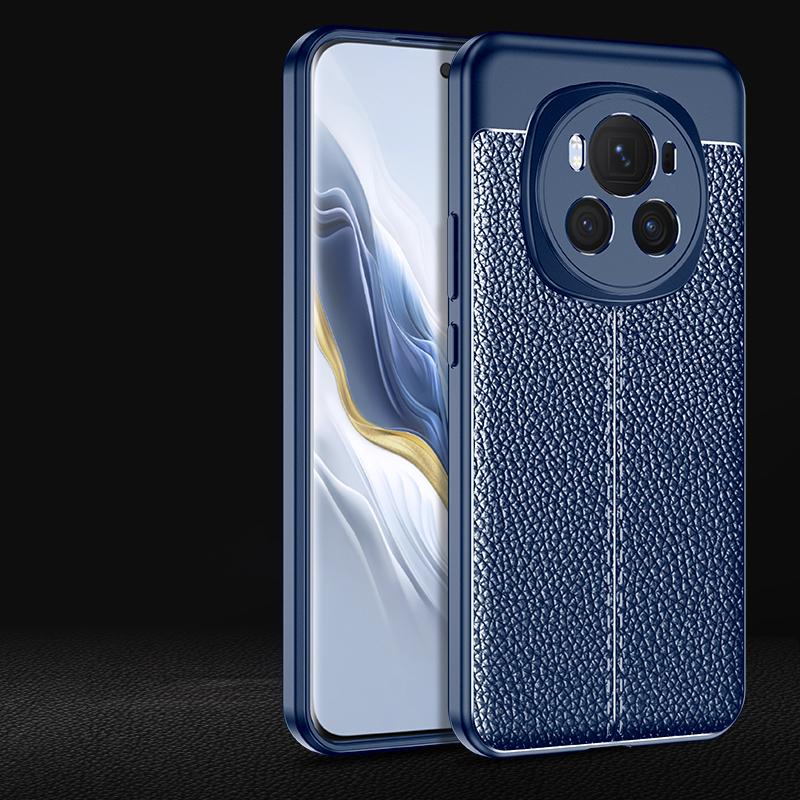 

Для Honor Magic 6 Pro Чехол Чехол Huawei Honor Magic 6 Pro Capas Lens Защитные мягкие TPU кожаные Fundas Honor Magic6 Magic 6 Pro For Magic 6 синий