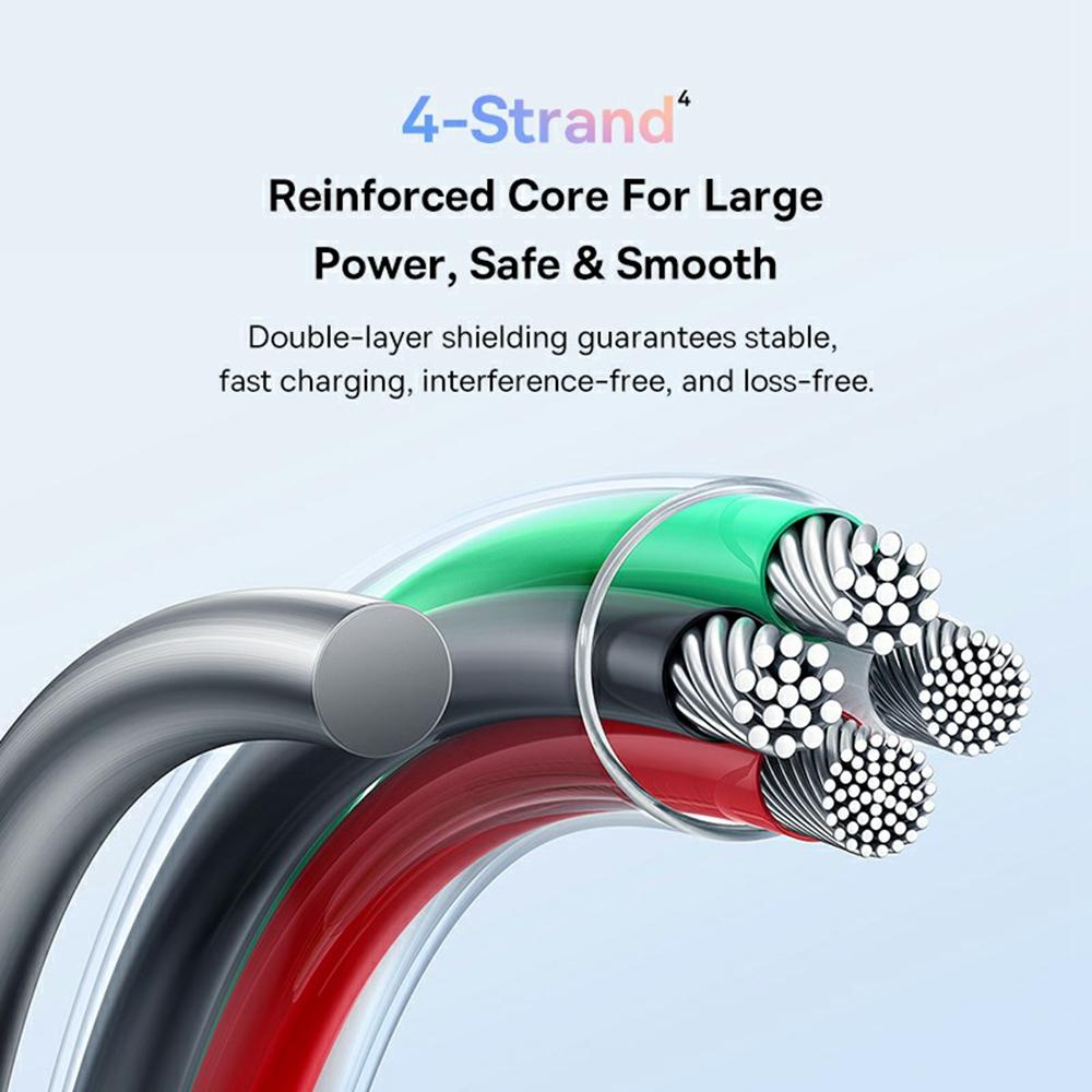 BASEUS Discolor Series 1m Fast Charging Cable USB-A to iP 2.4A Nylon Braided Data Cord