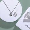 Shine Flower Necklace and Earrings Set Accessories