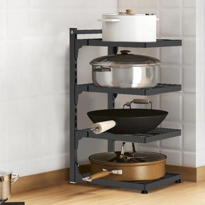 Adjustable Multi-Layer Kitchen Pot and Pan Storage Rack