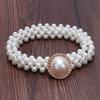 Ladies' Elastic Rhinestone Waist Chain Thin Drawstring Belt Fashion Pearl Waist Belt  For Women