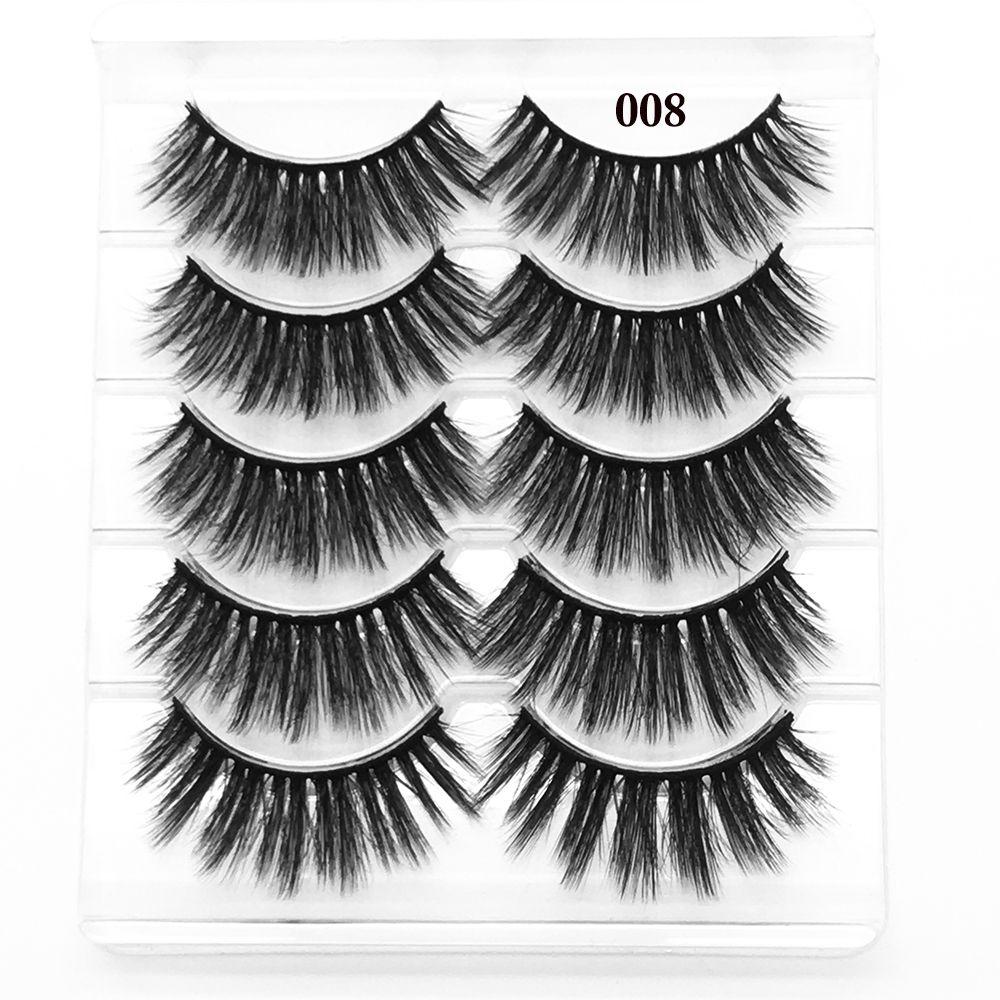 Fluffy Wispies Natural Long Volume Eye Lash Extension False Eyelashes 3D Mink Hair Crisscross