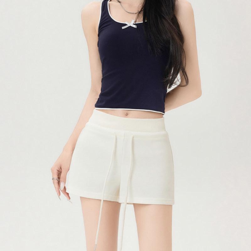 Women's 2026 American Retro Sports Shorts - Summer Letter Print, Loose Fit Hot Pants, Versatile Design