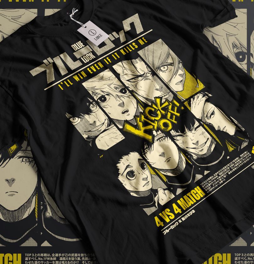 

blue lock Team New T-shirt,Yoichi Isagi,Meguru Bachira,Kuniga mi,Rin I,Anime 4XL