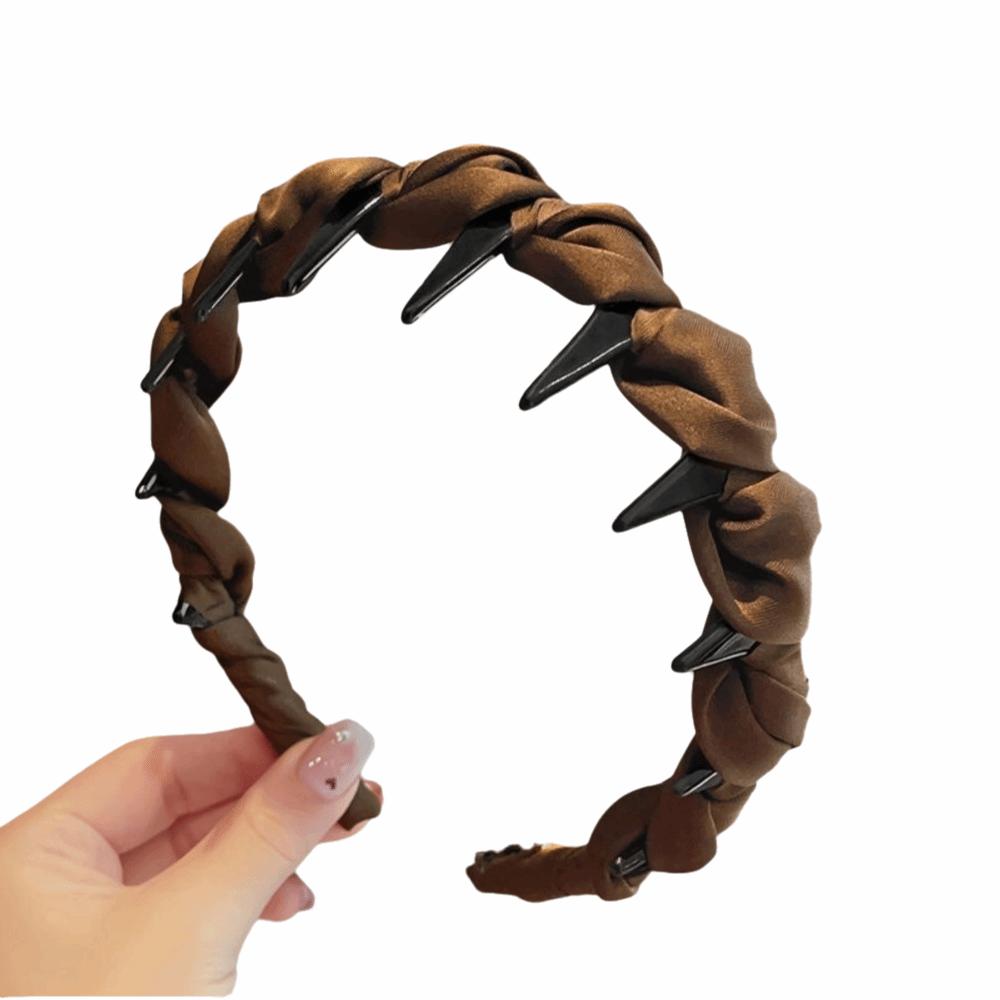 Comfortable Wrapped Hair Hoop Wave Pattern Non-Slip Headband Women's Satin Hairband  Daily Wear