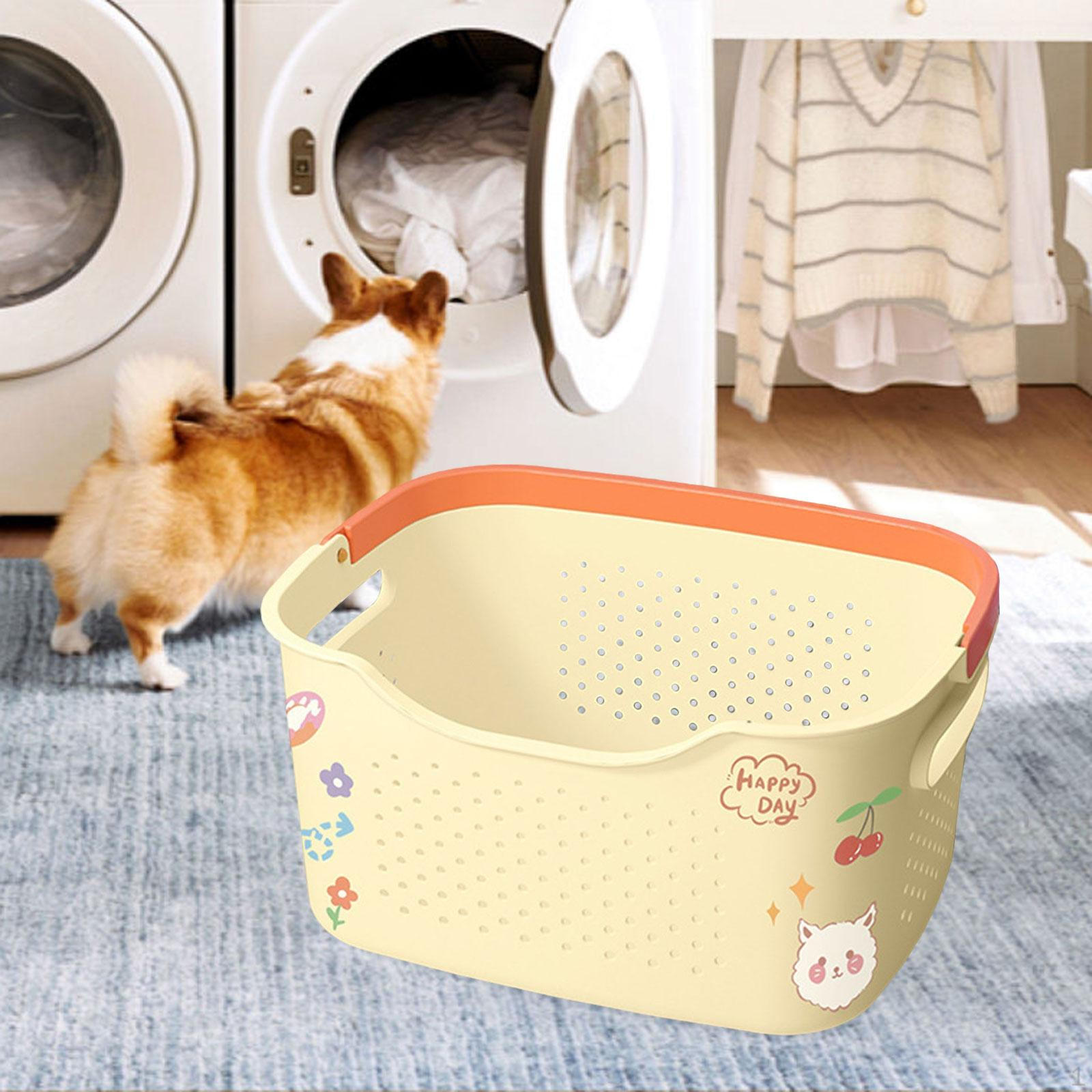 

Органайзер для хранения с ручками для одеял и грязной одежды в ванной или гараже M and Yellow