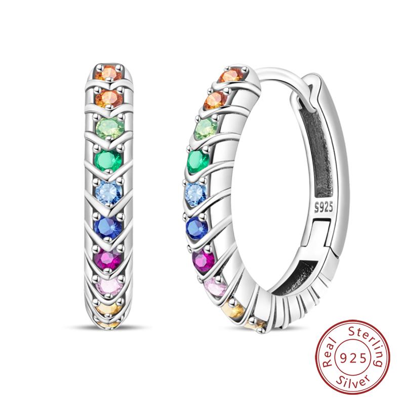 New 925 Silver Colorful Butterfly Dragonfly Iris Flower Earrings For Women Fashion Birthday Party Jewelry Gifts