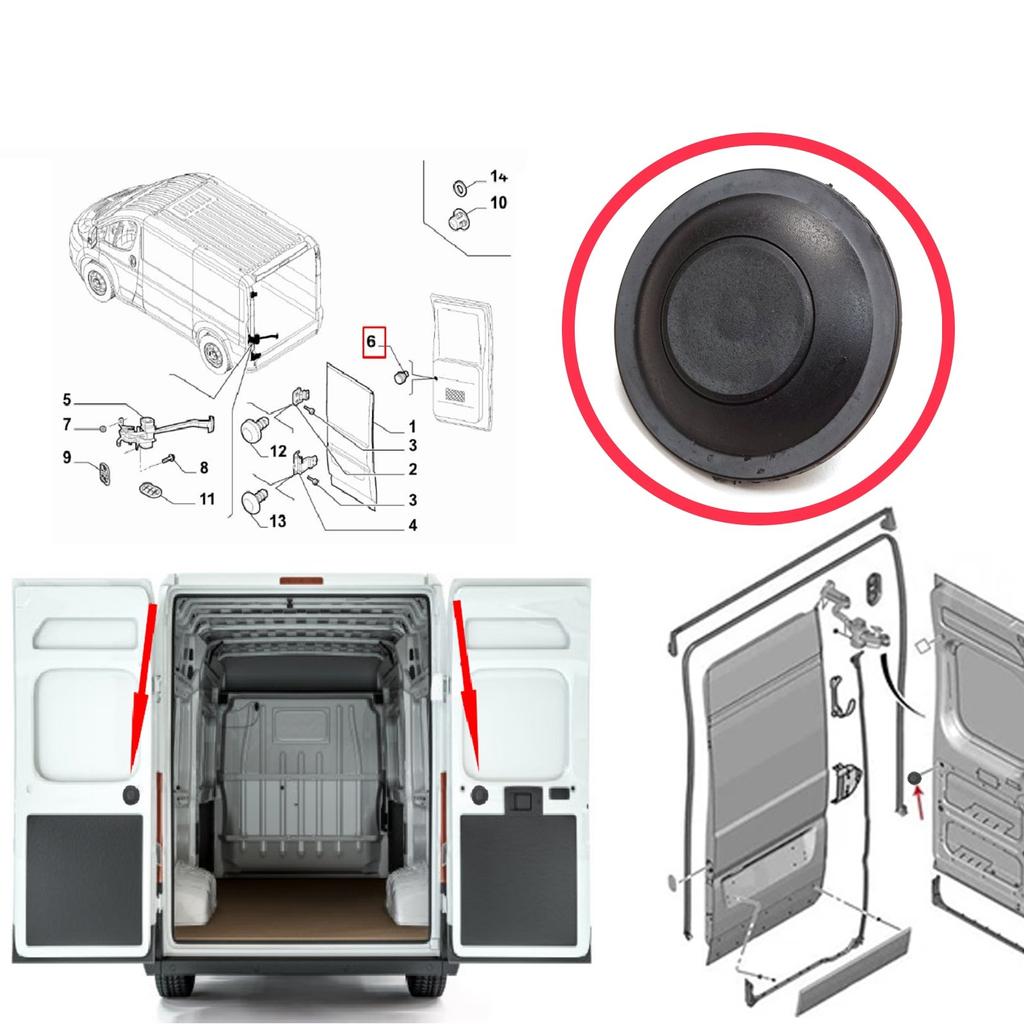 EDP1196 Rear Door Release Push Button 735426396 for Fiat Ducato Citroen Relay Jumper Peugeot Boxer MK3 Opel Movano 