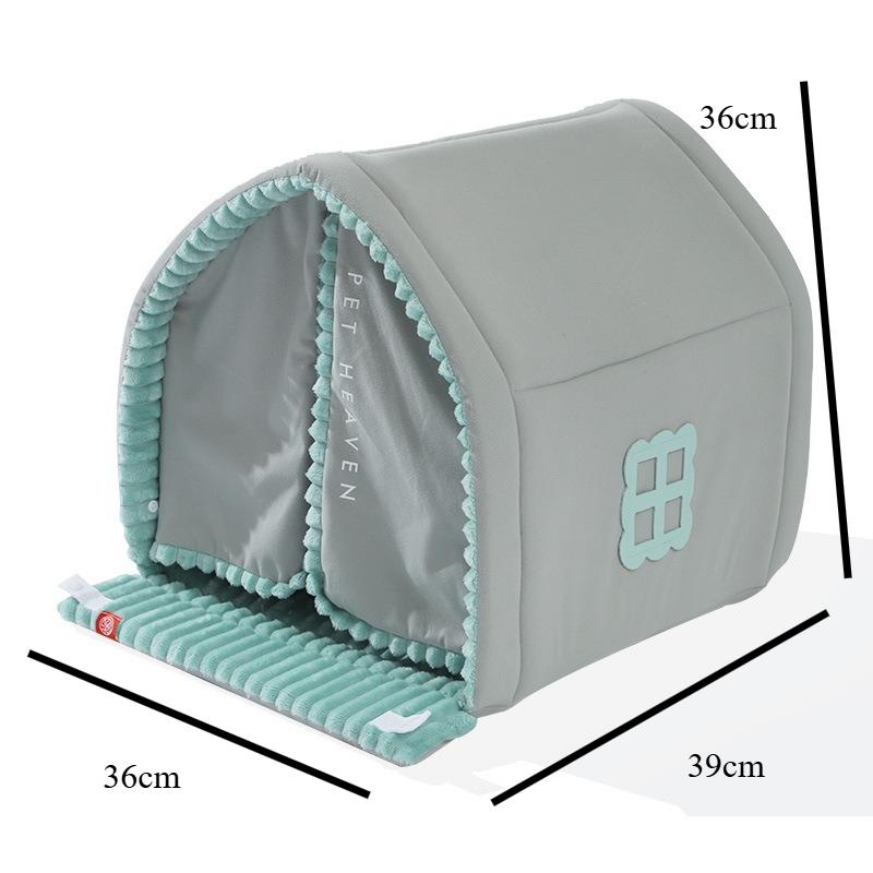 Winter Warm Thick Dog Bed Enclosed Spacious Large Space Pet Dog Bed Suitable for All Seasons Soft and Comfortable Cat Tent