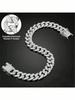 Single Hip Hop Cuban Link Pet Collar, Alloy Dog Necklace Inlaid with Faux Diamonds, Stylish Daily Pet Accessory