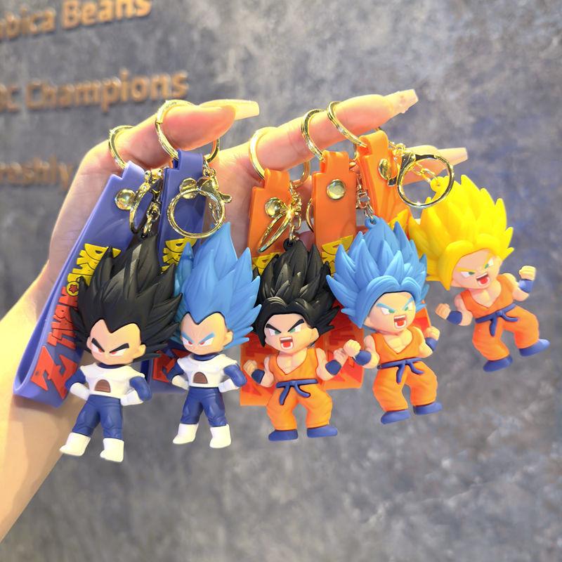 Dragon Ball Z Goku 3D Figure Keychain - Anime Bag Charm & Key Ring, Ideal Gift for Fans & Kids
