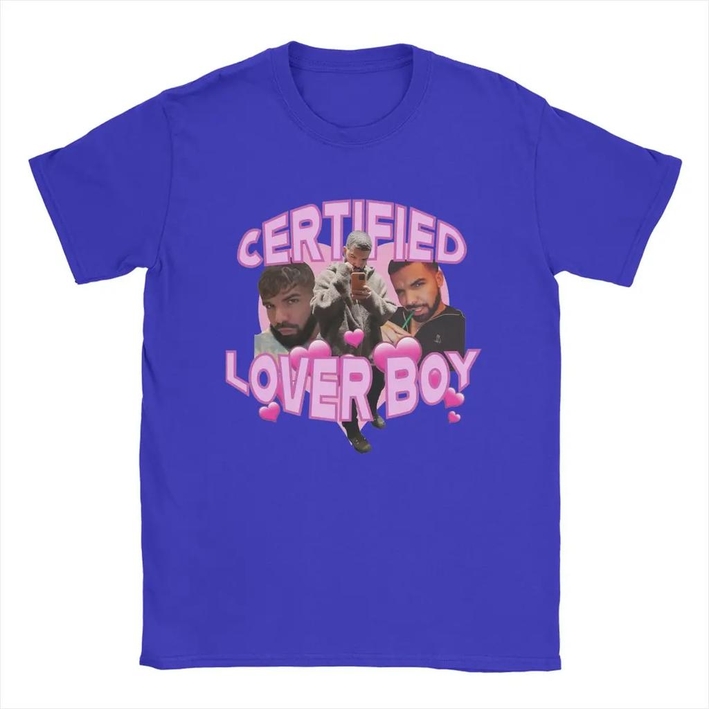 Fashion Drakes BBL Certified Lover Boy T-Shirts for Round Neck Pure Cotton T Shirt Short Sleeve Tee Shirt Summer Clothes