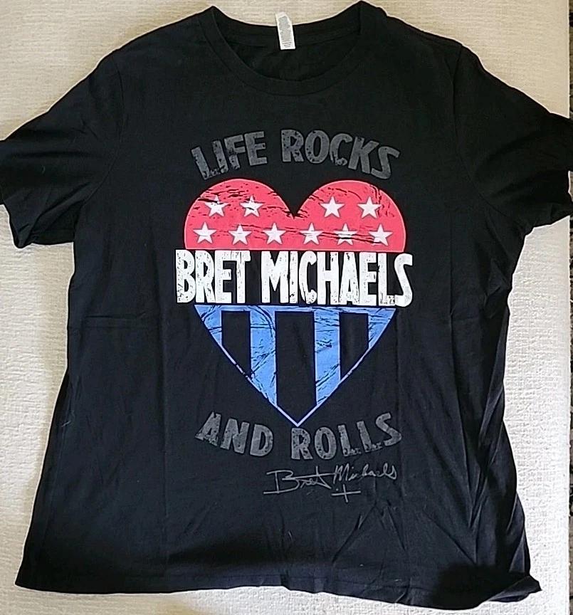 Bret Michaels Life Rocks And Rolls Tour Shirt Large Black S