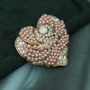 SKEDS Women Men Fashion Classic Crystal Heart Pearl Badges Vintage Exquisite Rhinestone Banquet Party Accessories Brooch Pin
