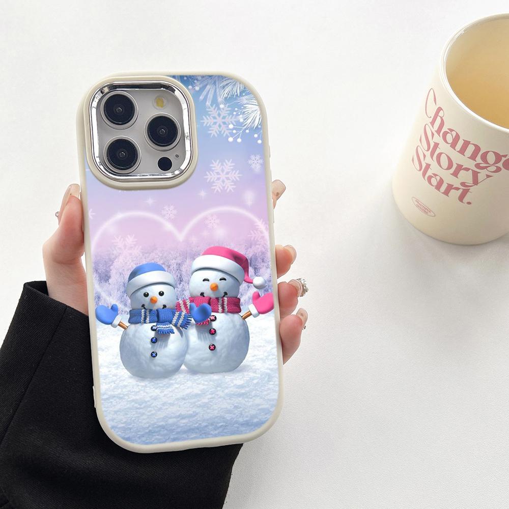 N116 Crăciun Fericit La mulți ani de artă Huse de telefon moi pentru Samsung S24 S23 A15 A12 A35 A54 Infinix Hot 40i Placare Cadru de protecție pentru cameră Capac din spate