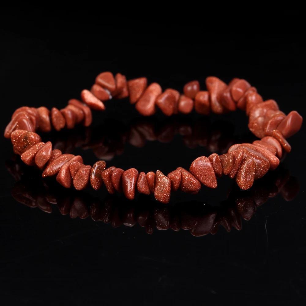 

Аметистовый эластичный браслет из натурального гравия (5-8мм) - Эластичный и стильный Synthetic sand stone