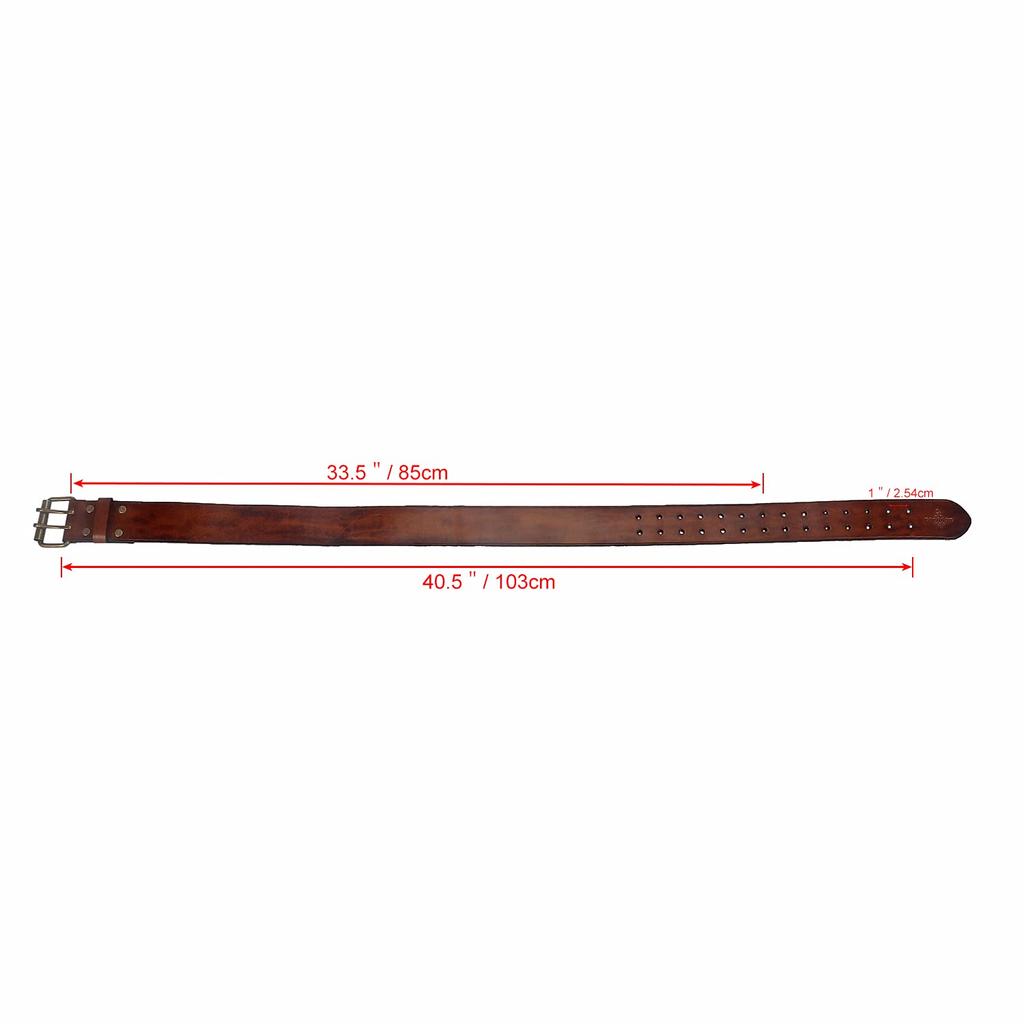 TOURBON Belt for Electrician Work Large Size Men, Belt, 2-Pin, (Brown)