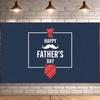 Polyester Material Tie Design Banner Decorative Design Holiday Banner Cartoon Style Red Stripes for Indoor Decoration