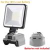 Outdoor LED Flashlight With USB Type-C Charging Port For Dewalt For Milwaukee 18V Li-ion Battery Indoor Outdoor Lighting Tool